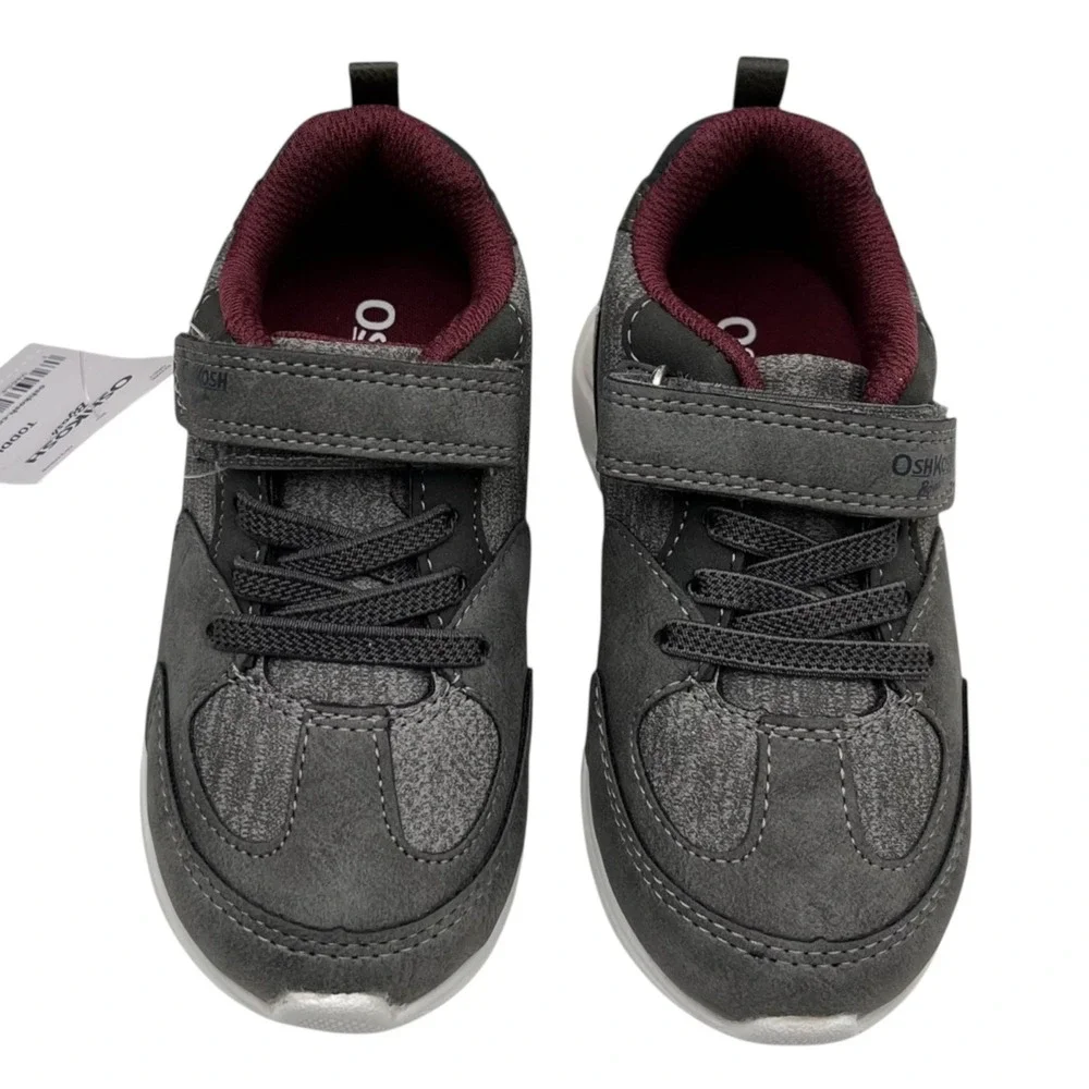 OshKosh Toddler Boys Slip On Casual Sneakers Size 9 Gray‎ Lightweight Flexible